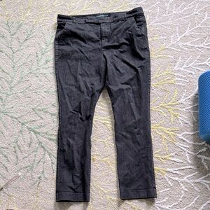 Ralph Lauren gray denim straight leg flat front jeans, 14